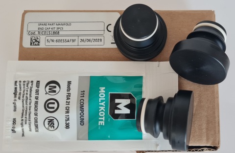 SPARE PART MANIFOLD END CAP KIT 3PCS