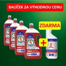 Balíček 4x Jar Platinum 4L + Mr. Proper toilet cleaner 750ml ZDARMA